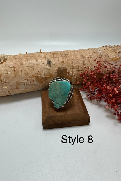 Lil Turquoise Chunk Stone Ring