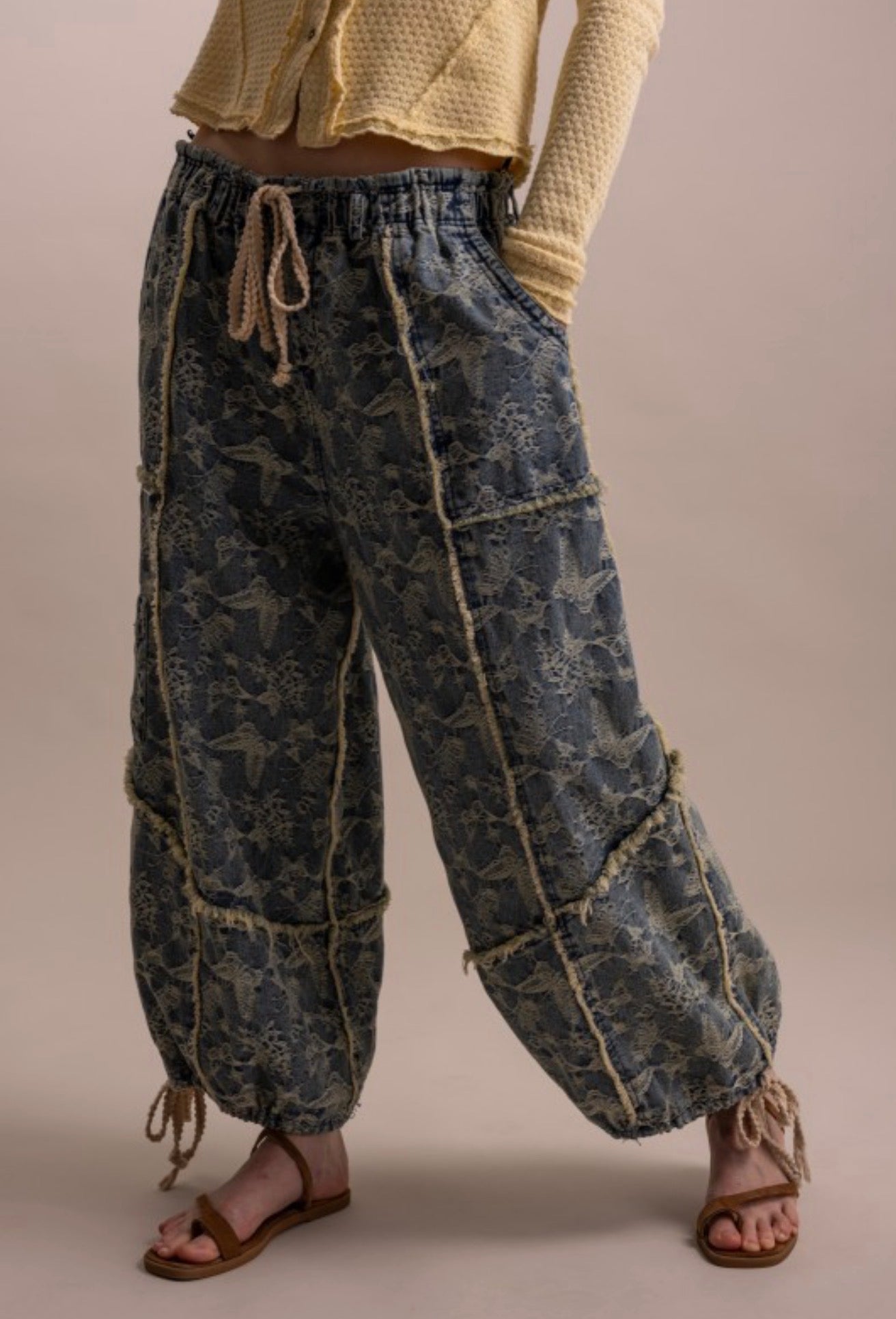 Butterfly Fly Away Denim Ballon Pant