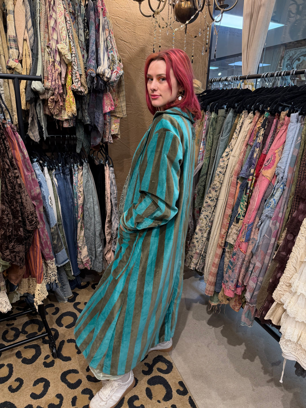Preorder Ships In November In Your Lane Coat- Olive Stripe