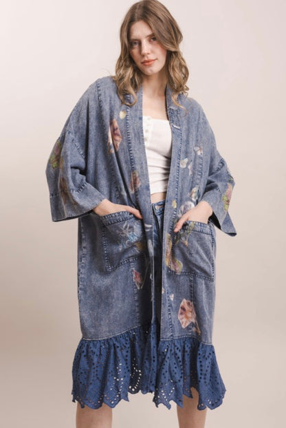 XO Butterfly Ruffle Cardigan