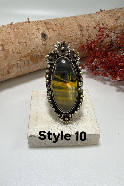 BB Jasper & Flowers Ring