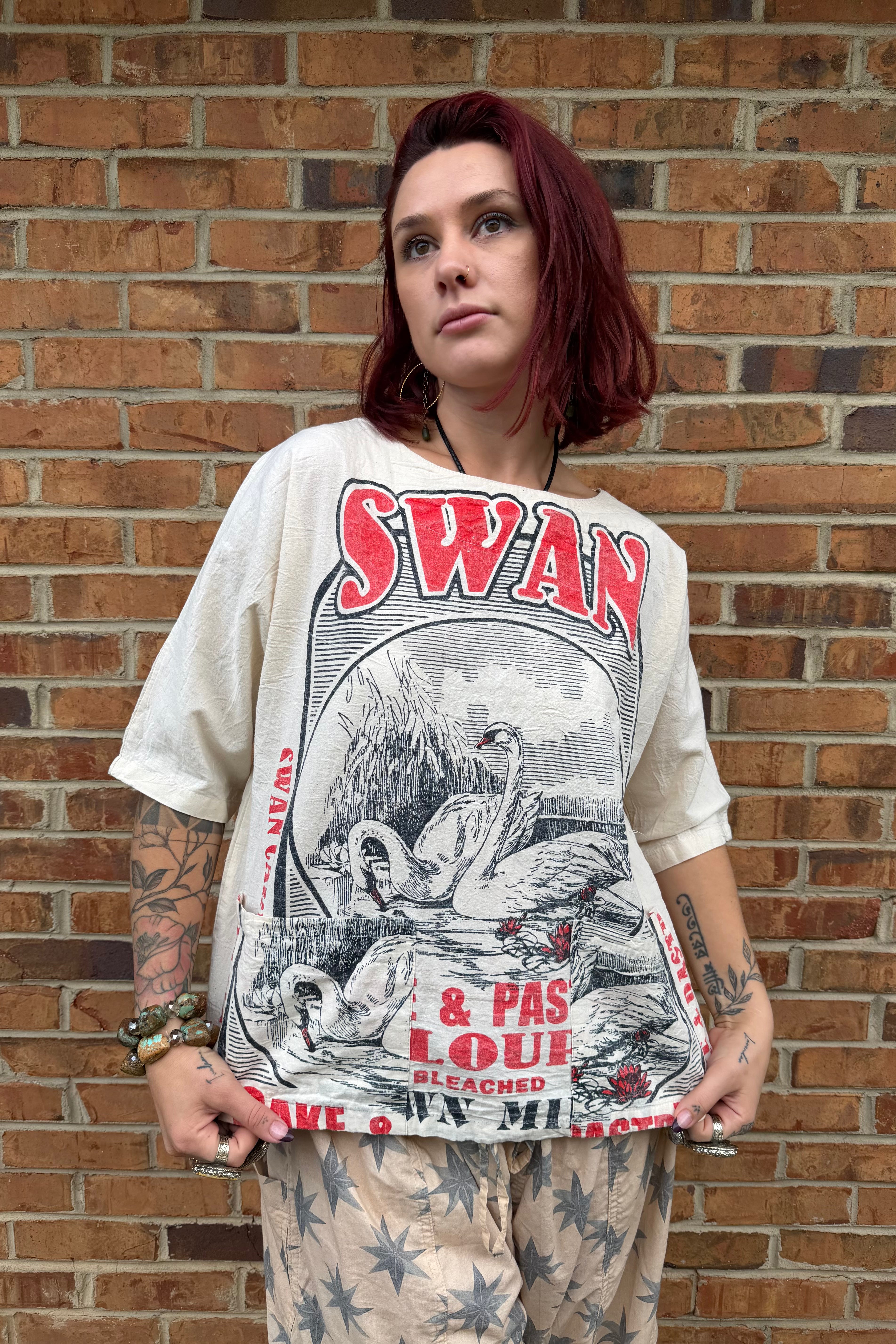 Swan Lake Oversized Cotton Top