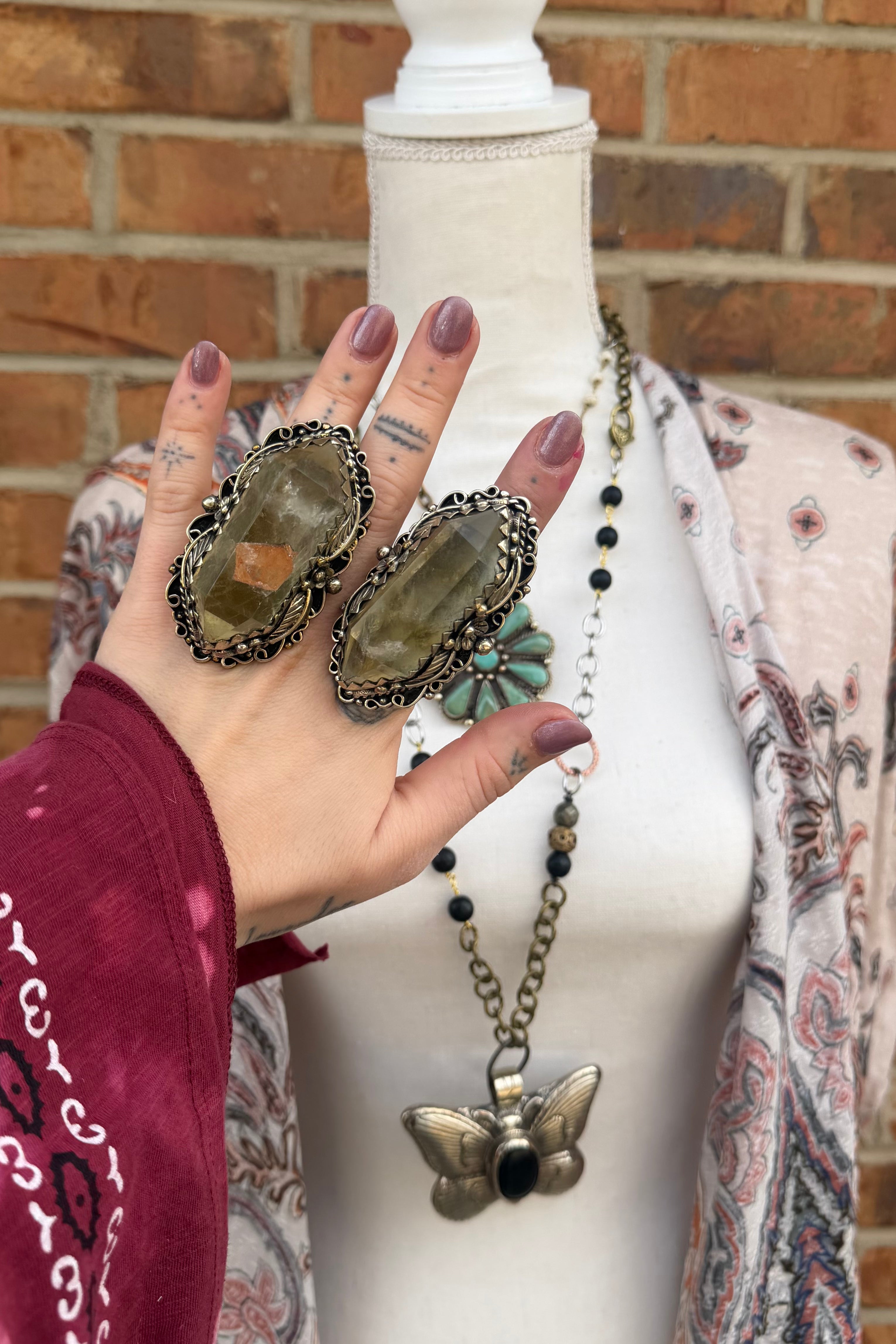 Huge Chunky Crystal Ring