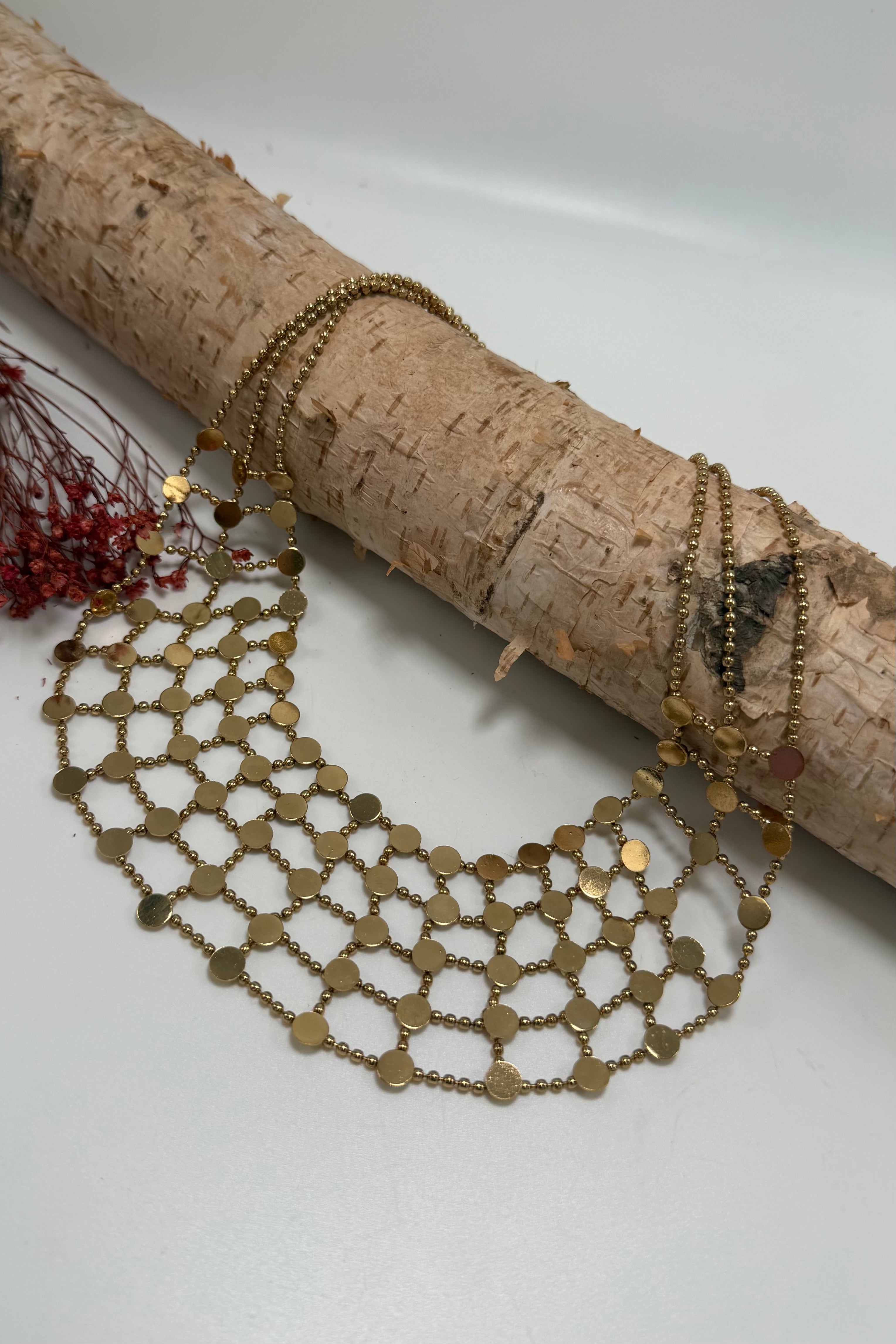 Golden Dots Layered Necklace