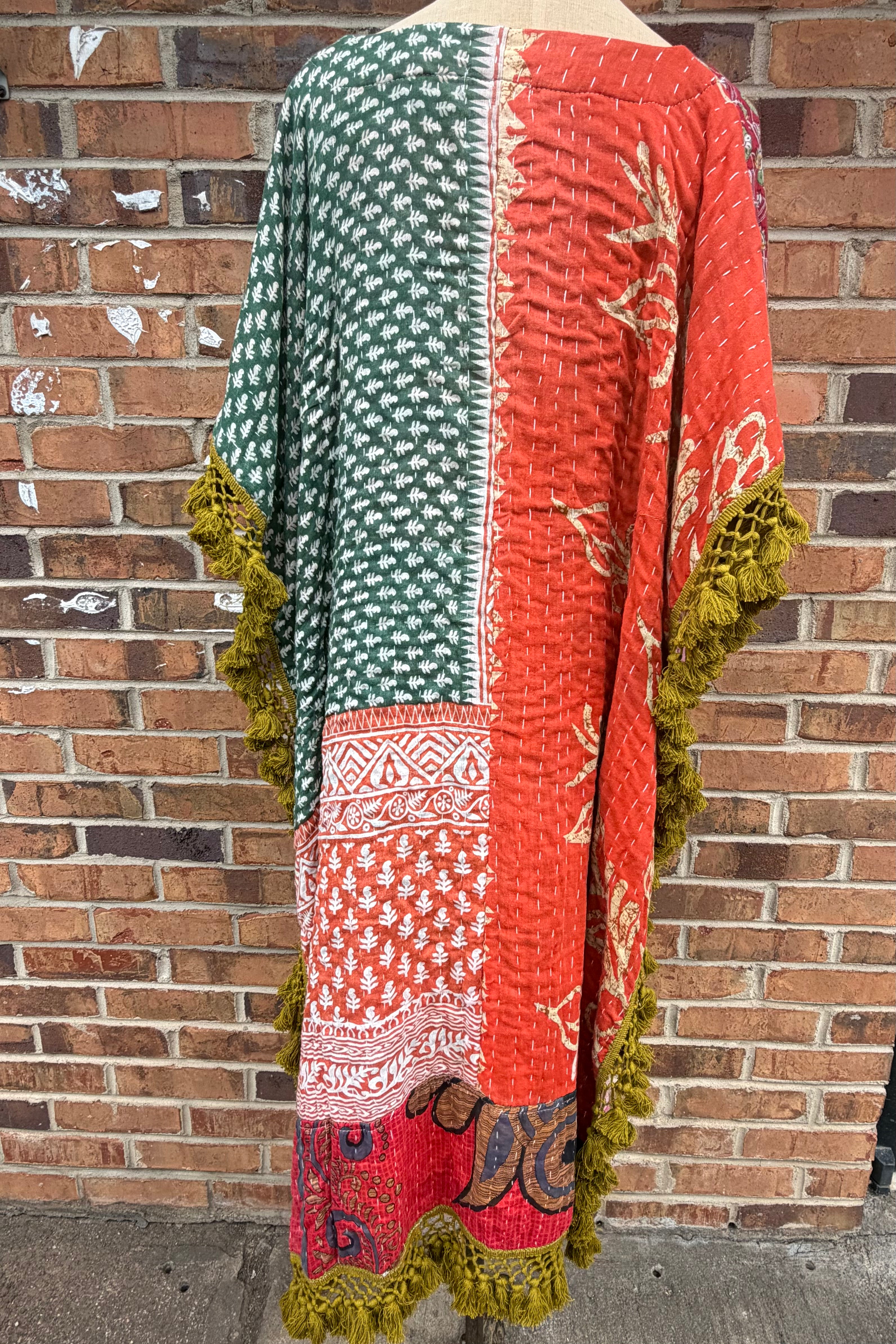 Day Dreamer Kantha Poncho Top - Combo 7