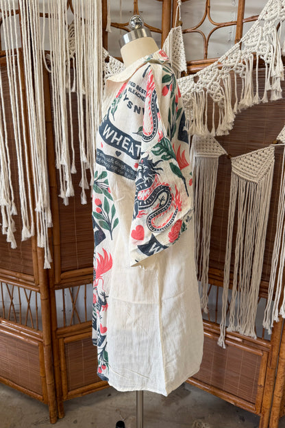 The Dragon  Collard Lightweight Cotton Midi Dress