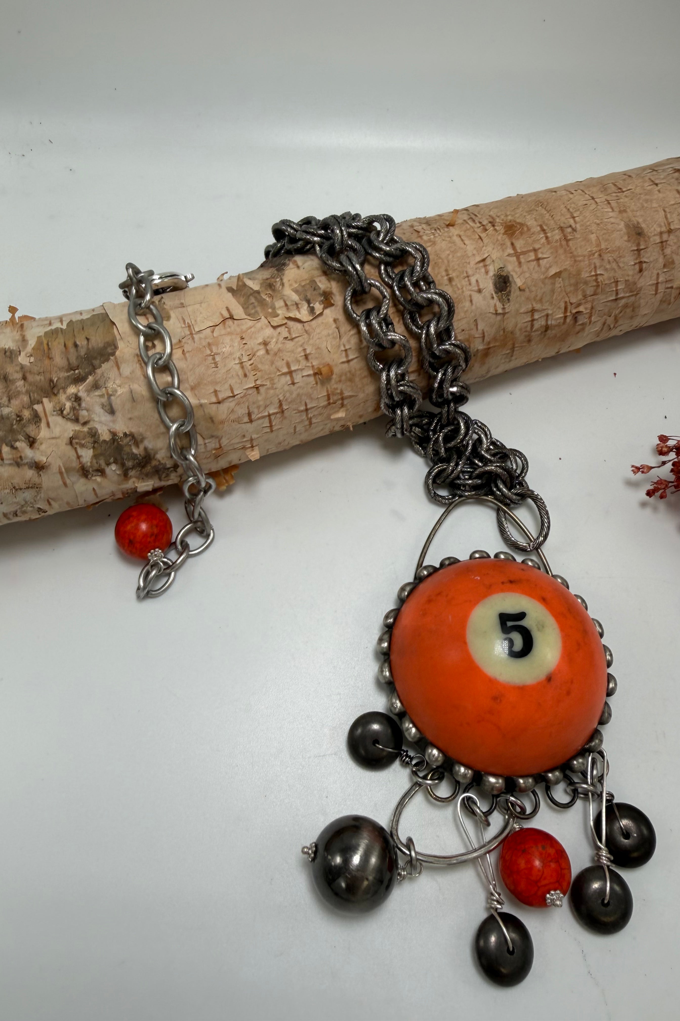 Giant Pool Ball Necklace