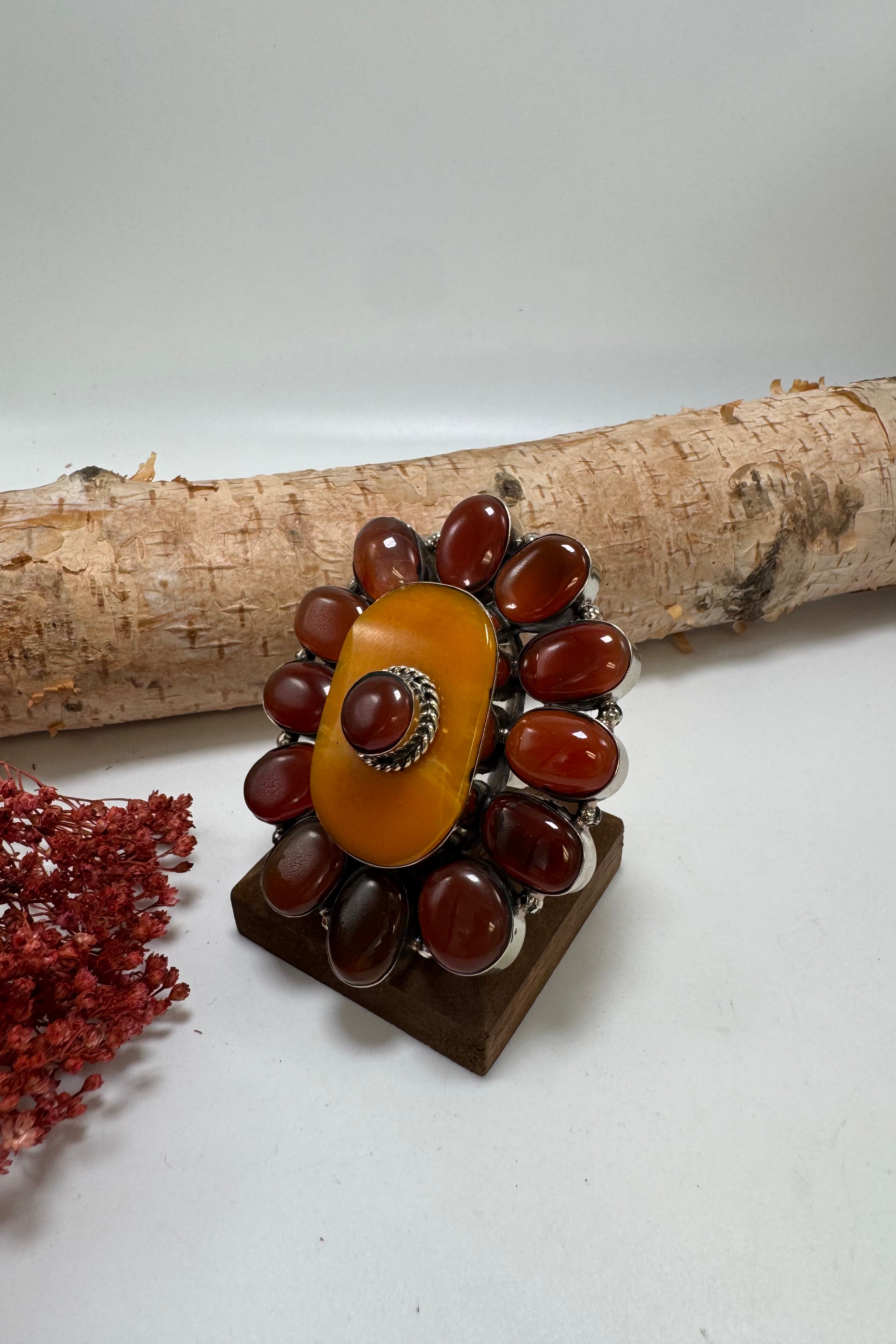 Yellow Stone Eyeball Ring
