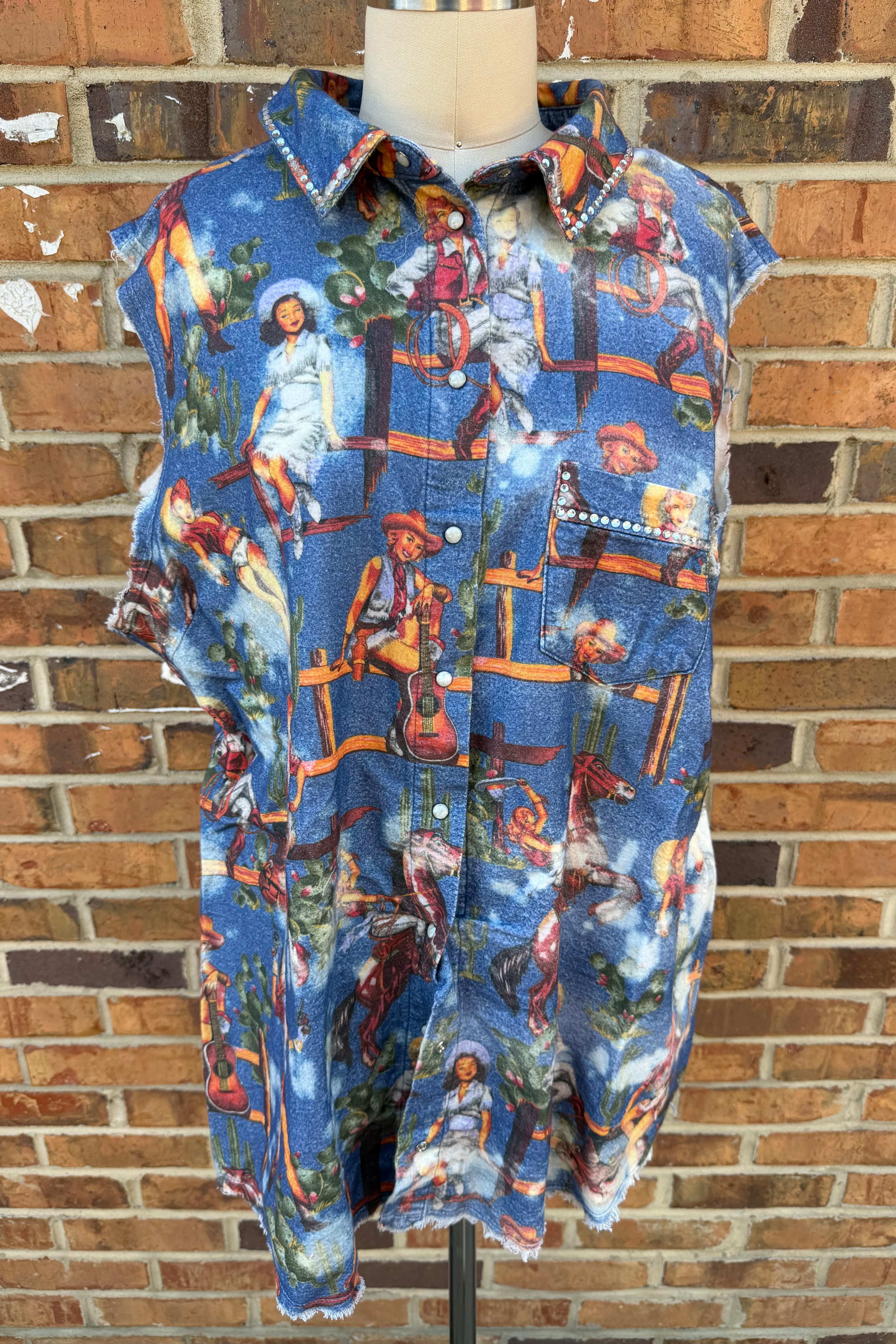 Cowgirl Sleeveless Vest
