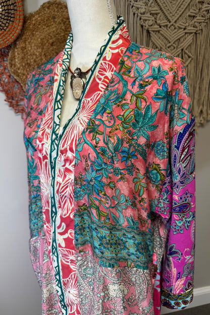 Poly Silk Kimono Combo M