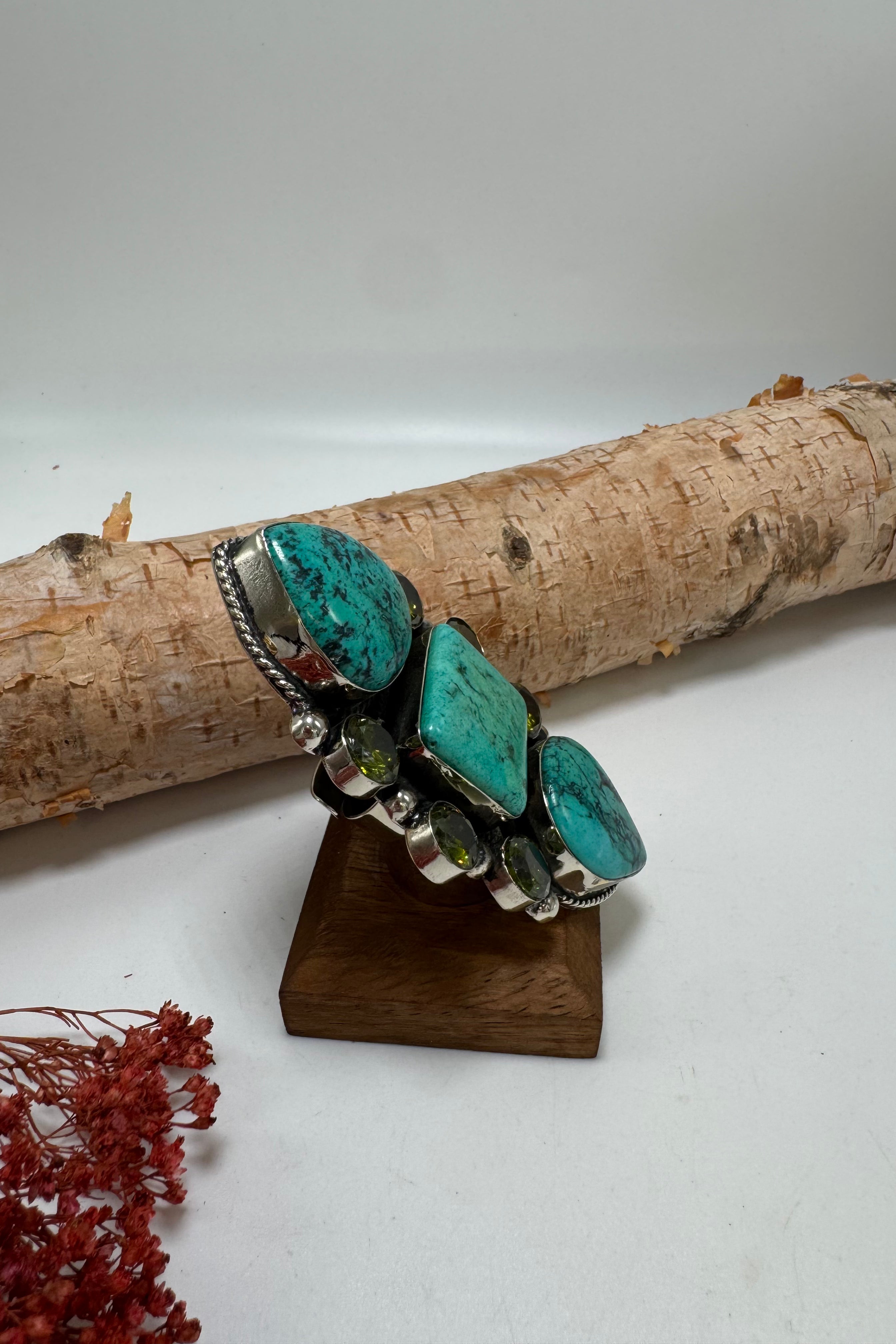 Totem Stack Turquoise Ring