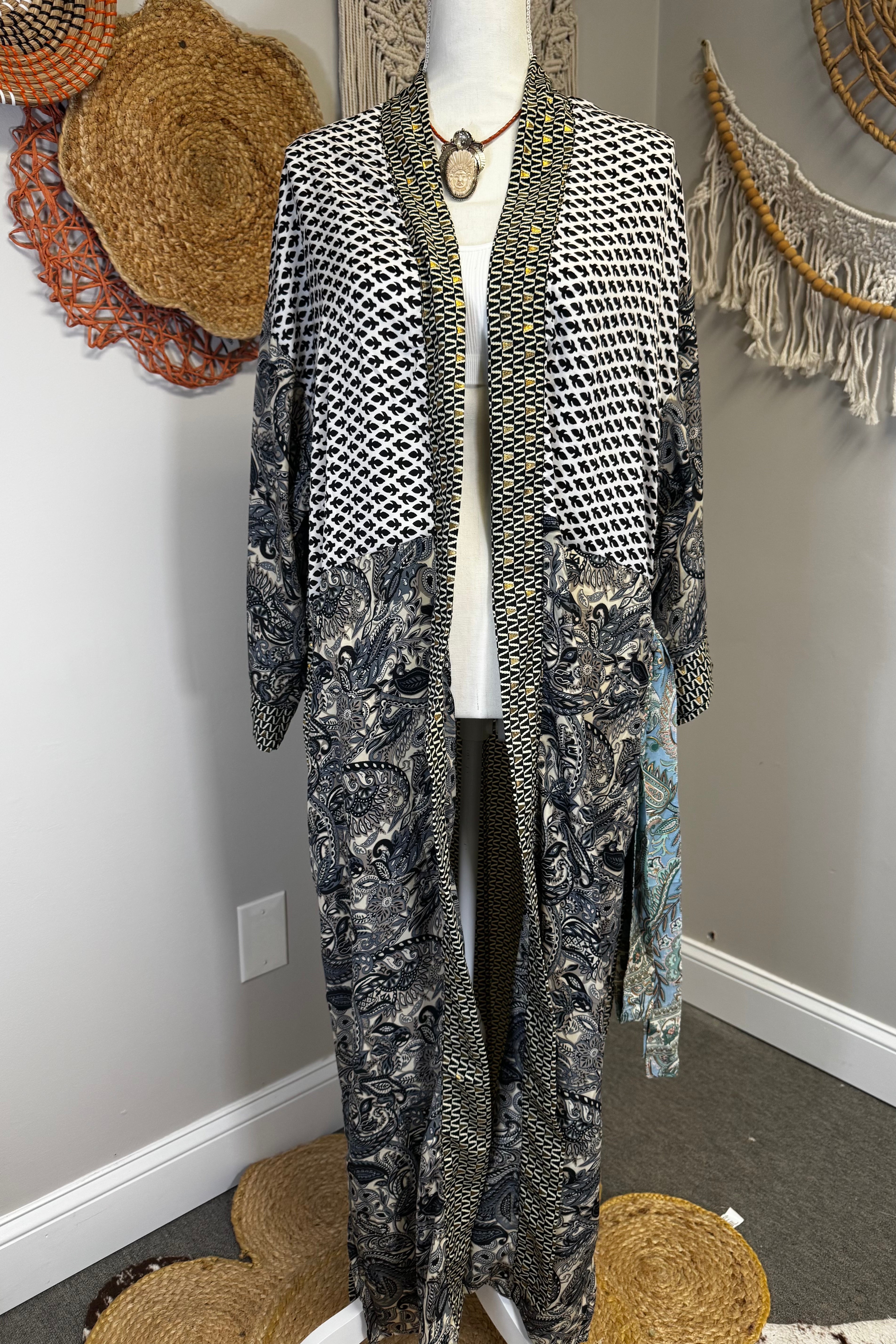 Poly Silk Kimono Combo L