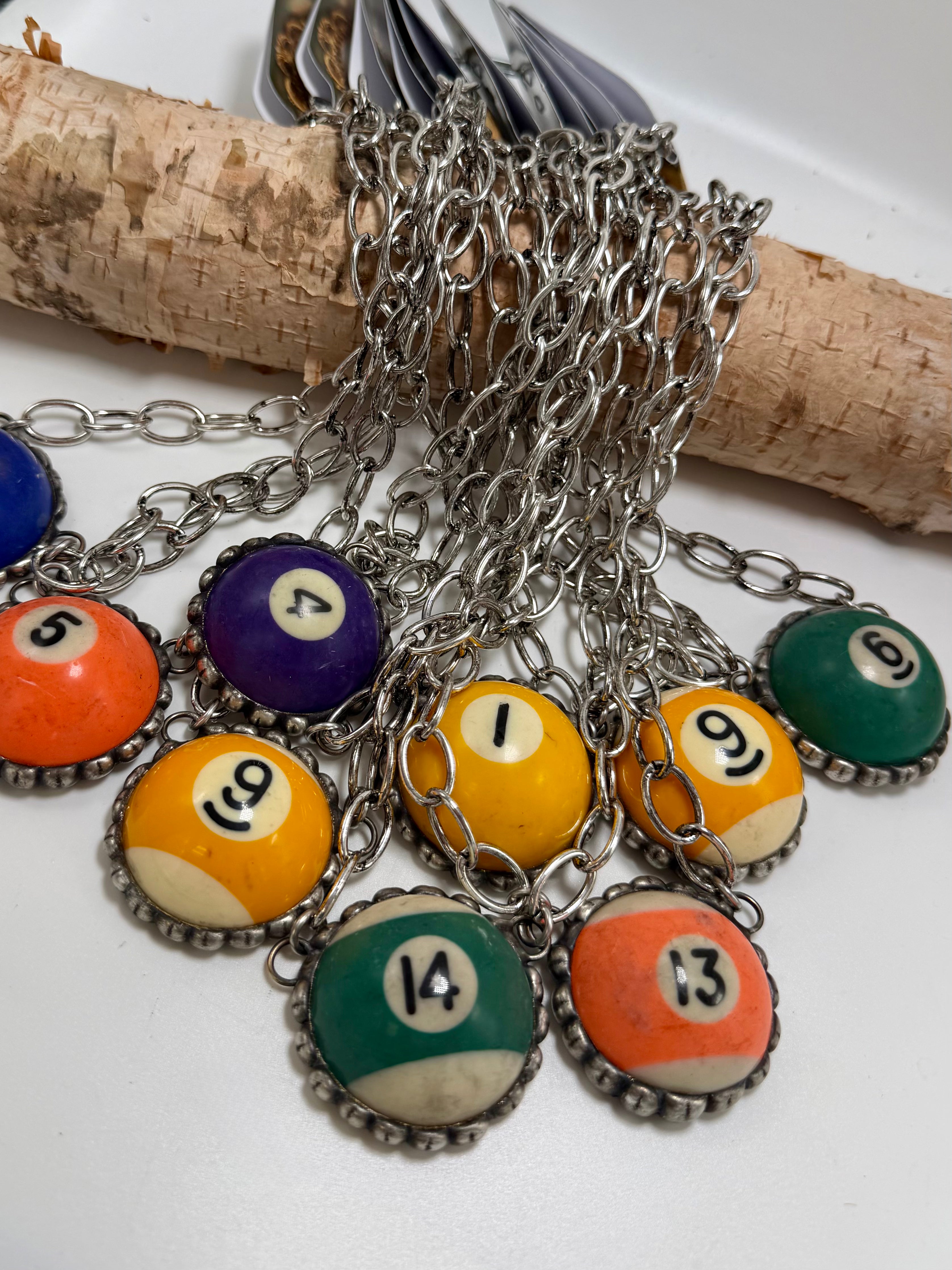 Small Basic Vintage Pool Ball Necklace
