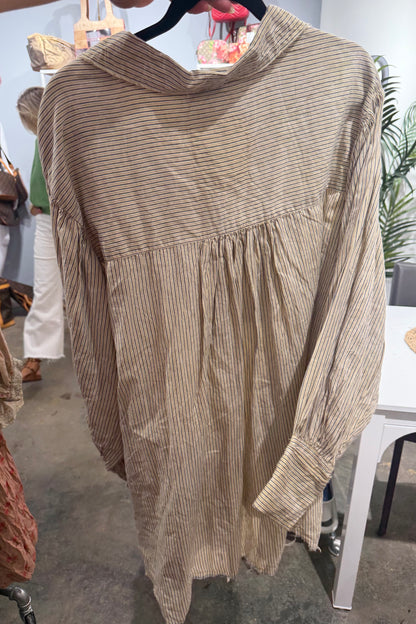 Preorder Harvest Treasure Tunic- Navy Stripes