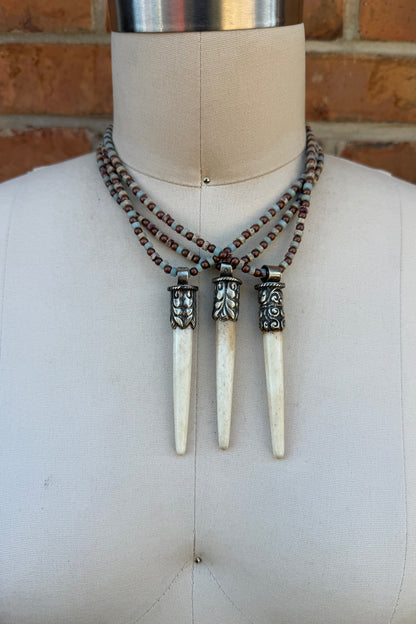 Bone Spike Shorty Necklace