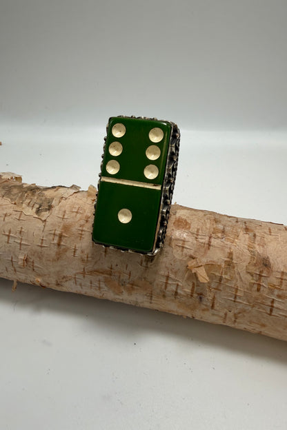Sale - Green Domino Ring