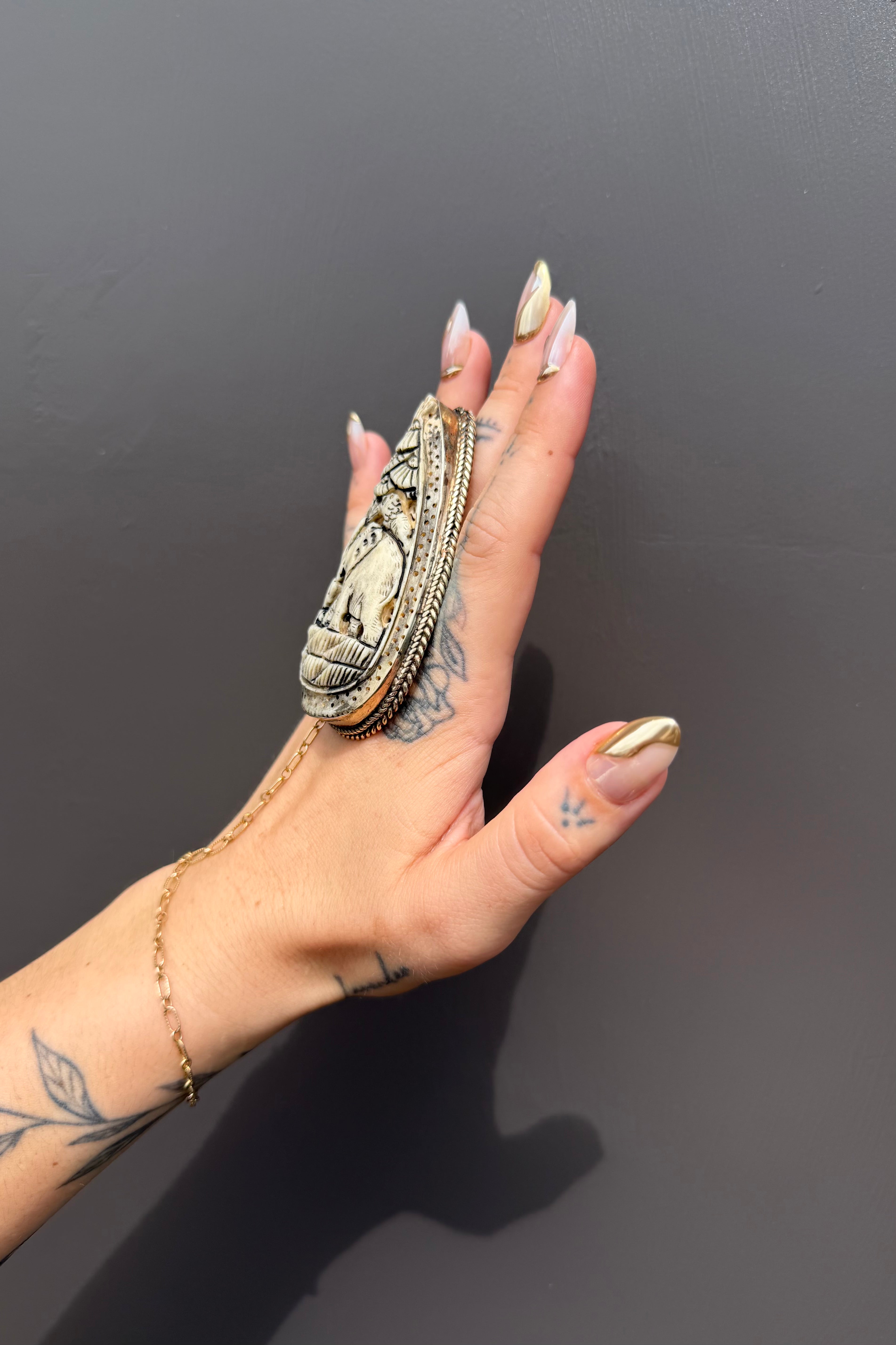 Carved Elephant Ring