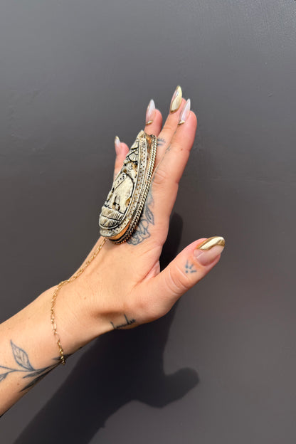 Carved Elephant Ring
