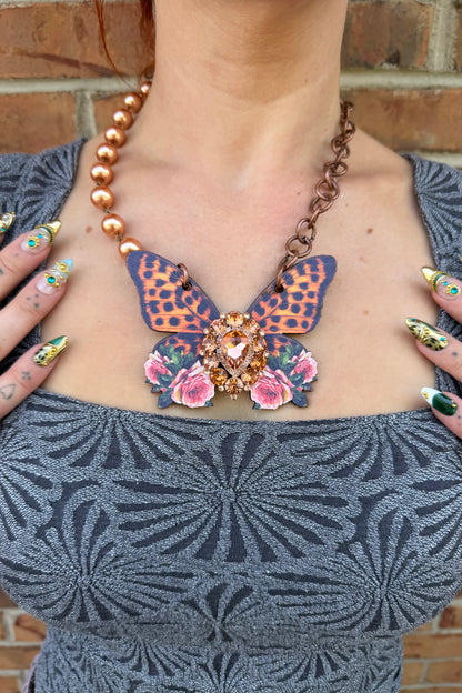 Leopard Butterfly Necklace