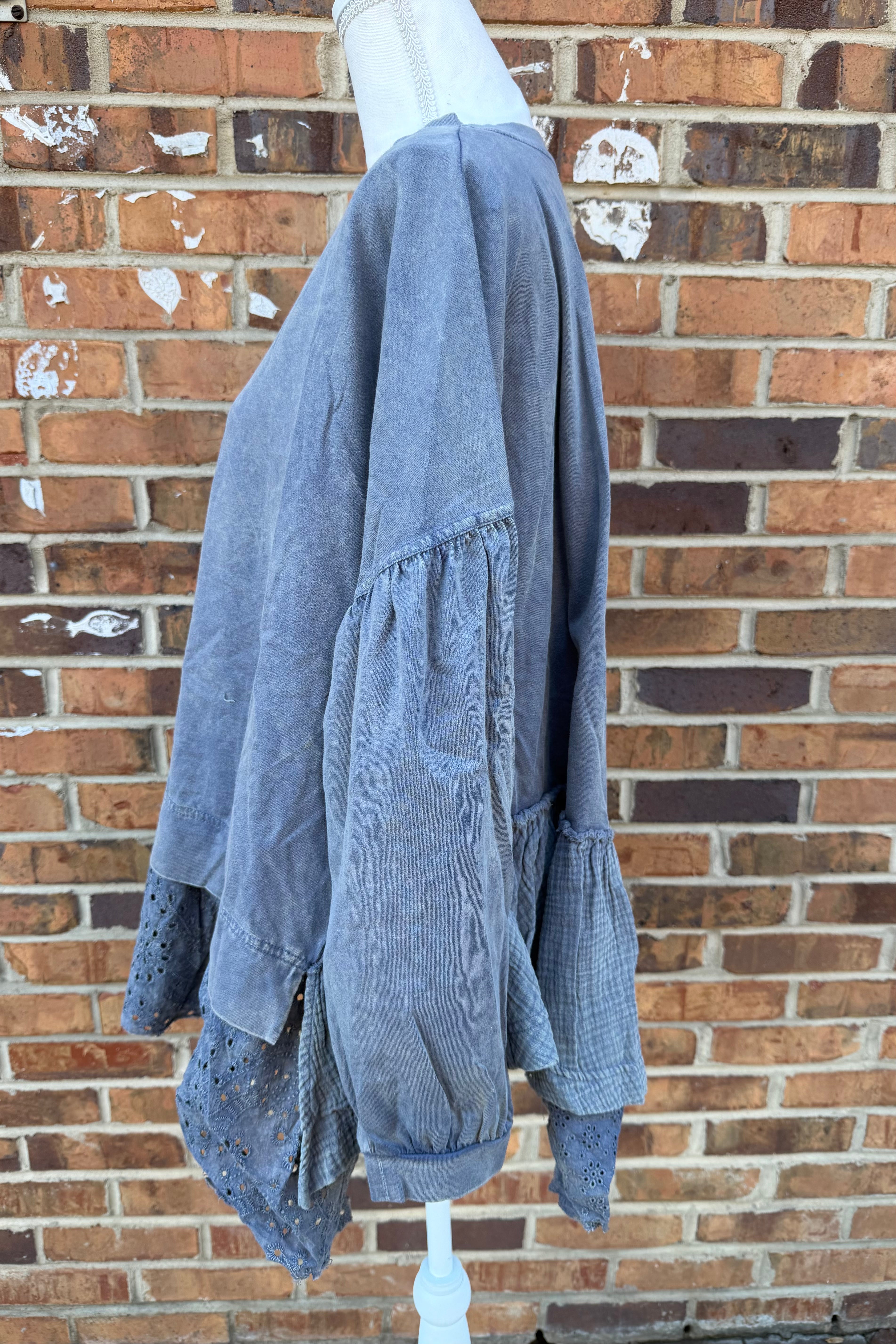 FINAL SALE Cozy Blue Blouse