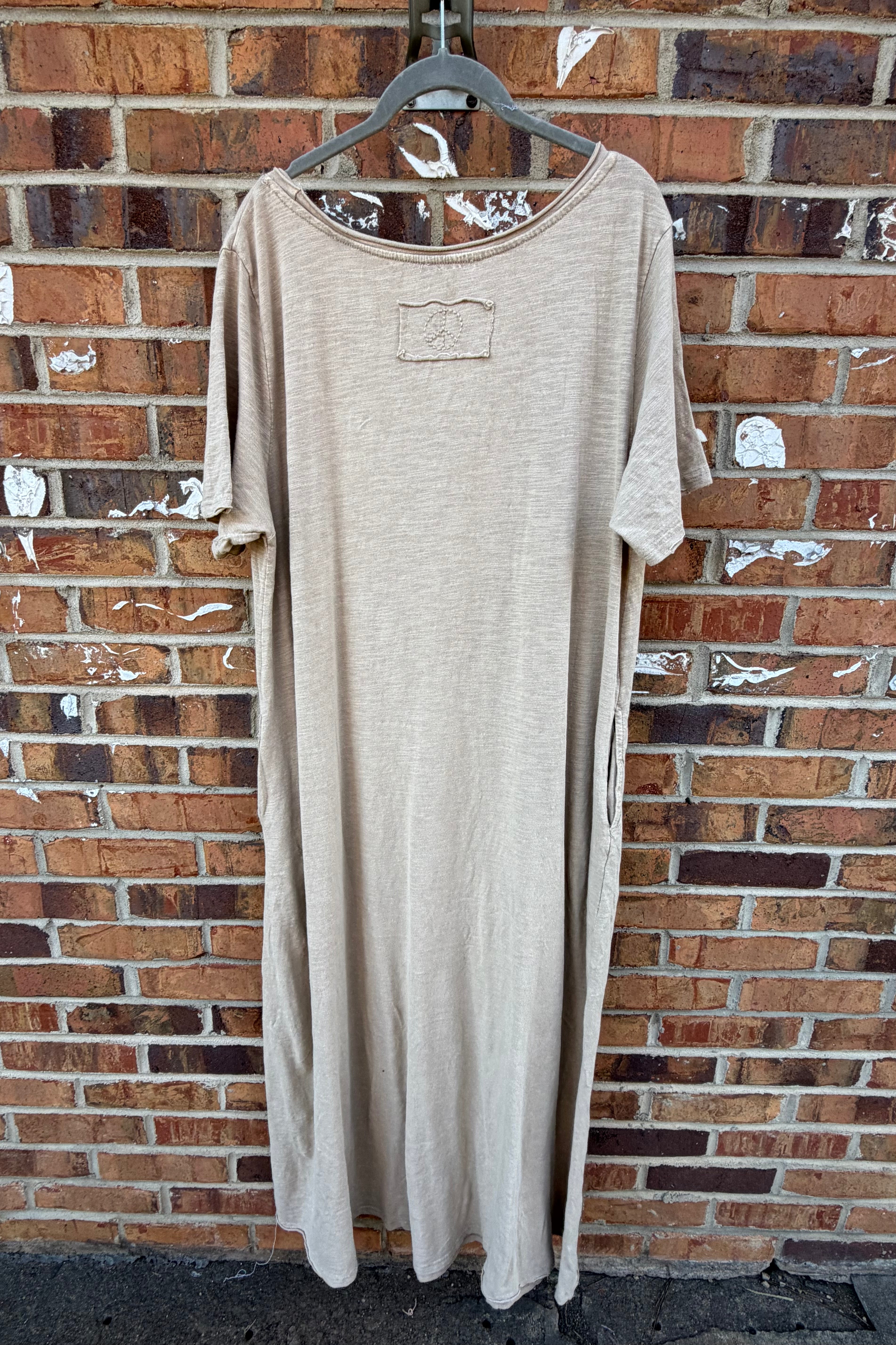 Indian Print Short Sleeve Long Dress