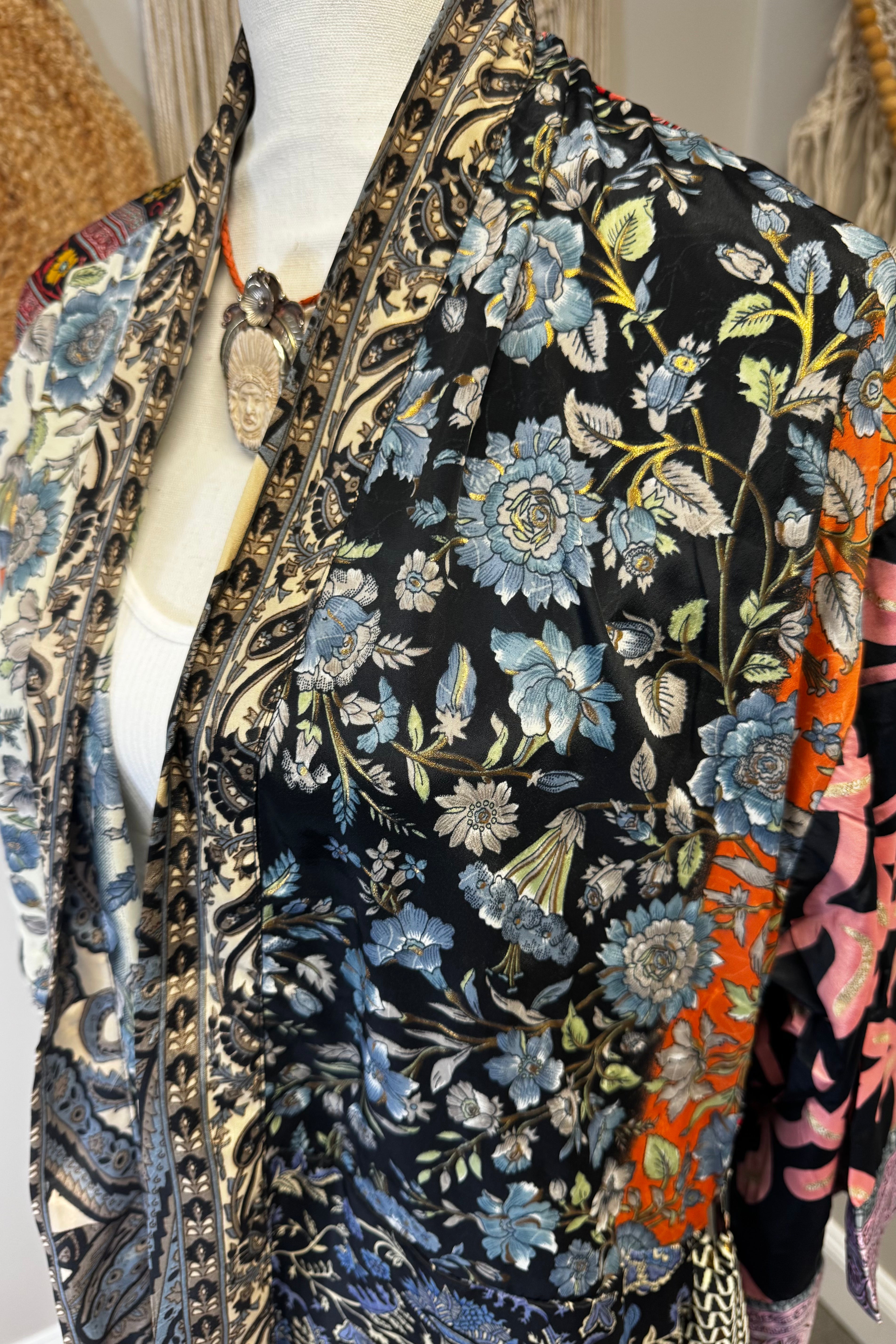 Poly Silk Kimono Combo O