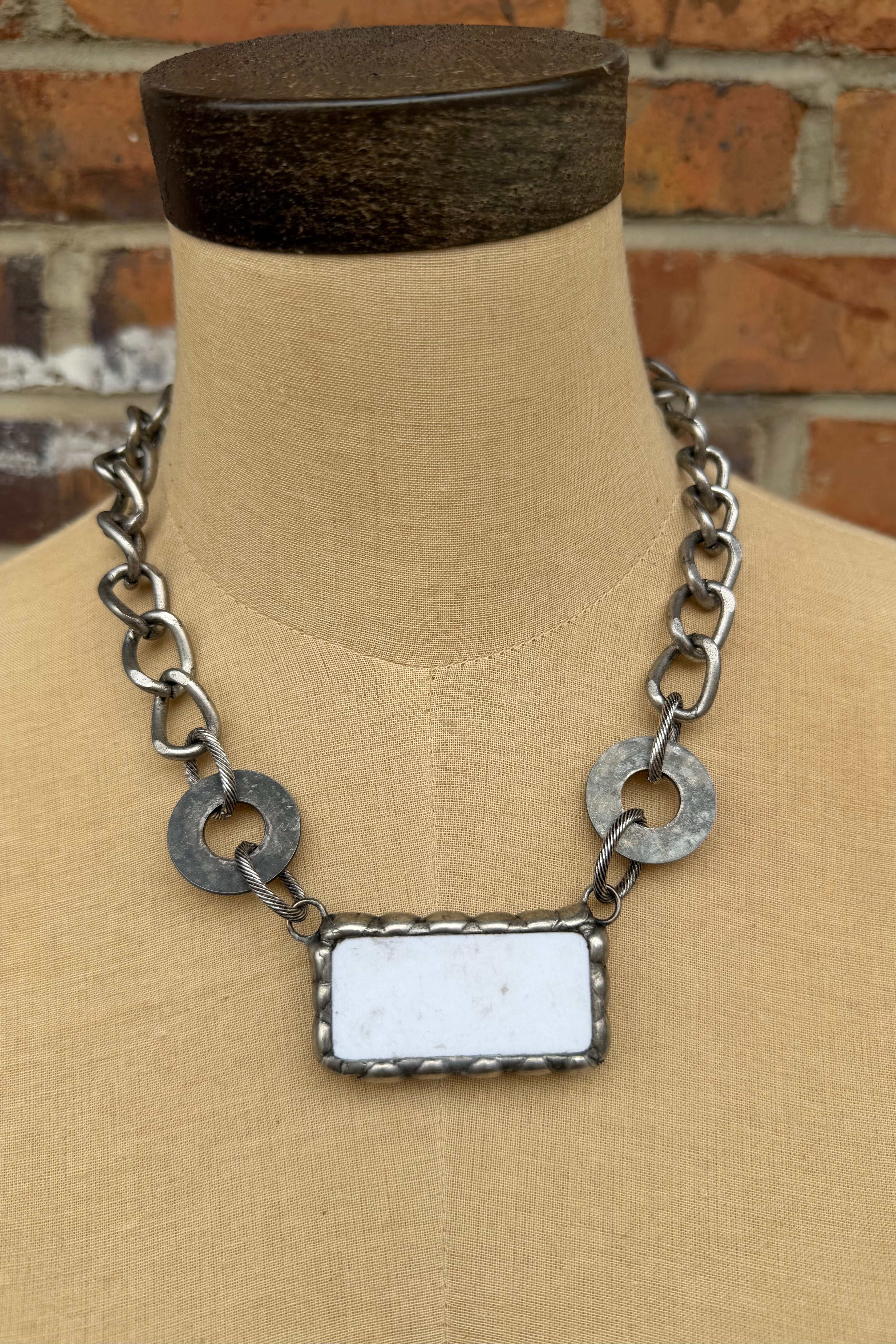 Domino in Blue Shortie Necklace