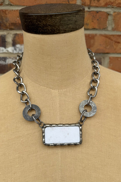 Domino in Blue Shortie Necklace