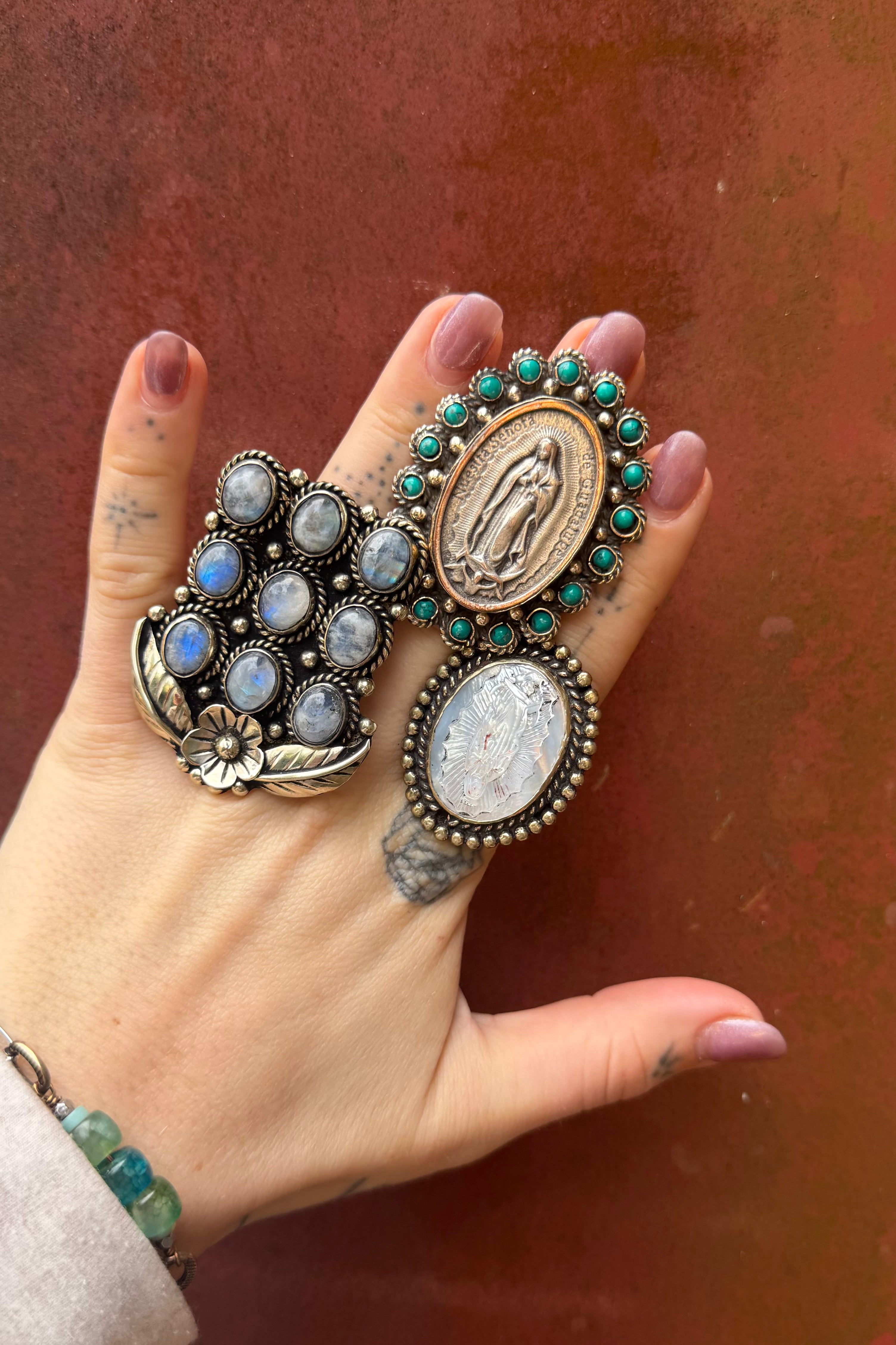 Cubed Moonstone Ring