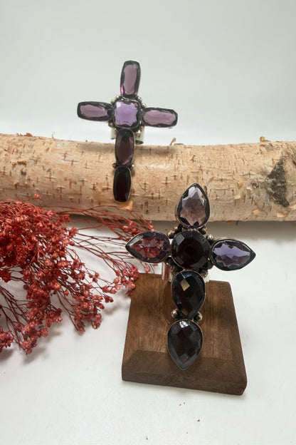 Cross in Purple Ring