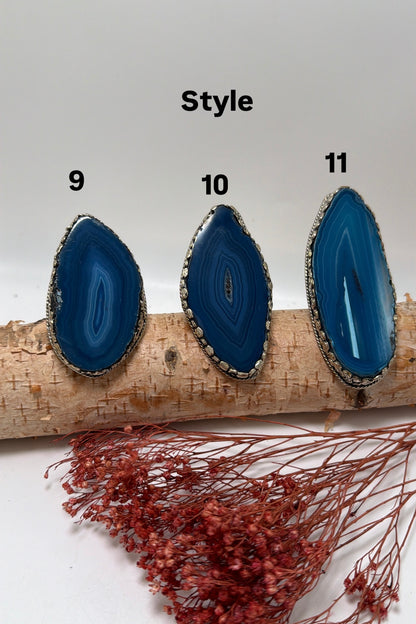 Fantasy Geode Slab Rings