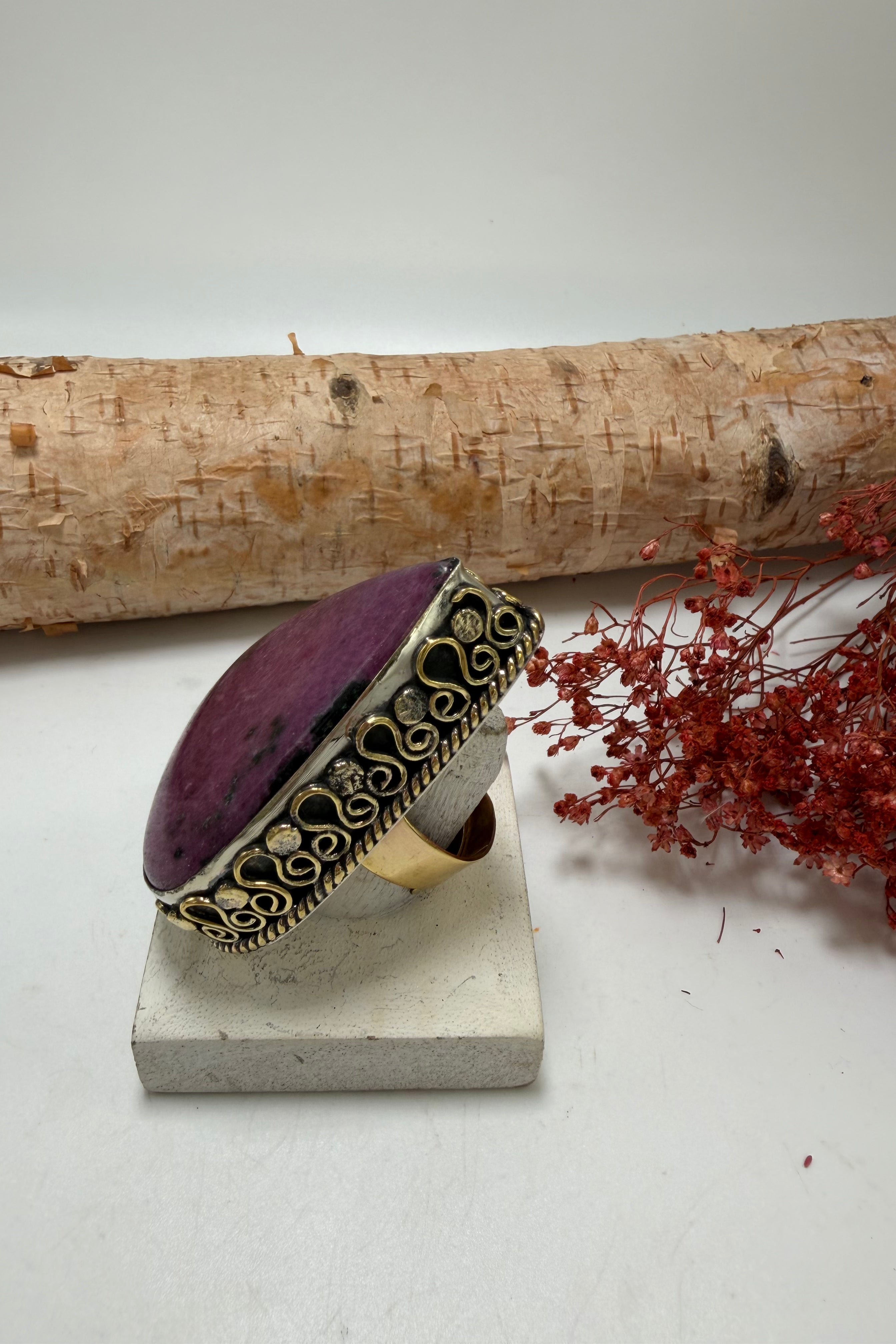 Purple Fantasy Teardrop Ring