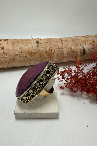 Purple Fantasy Teardrop Ring