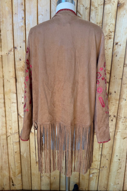 Suede Fringe Jacket ￼