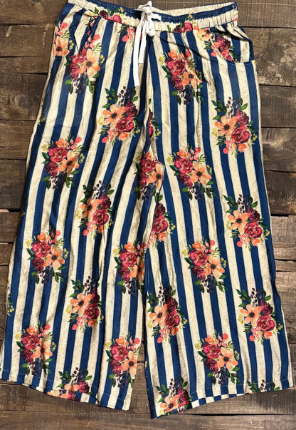 Starlight Drift Pants  - Royal Stripe