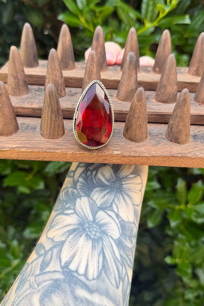 Ruby Red Tear Drop