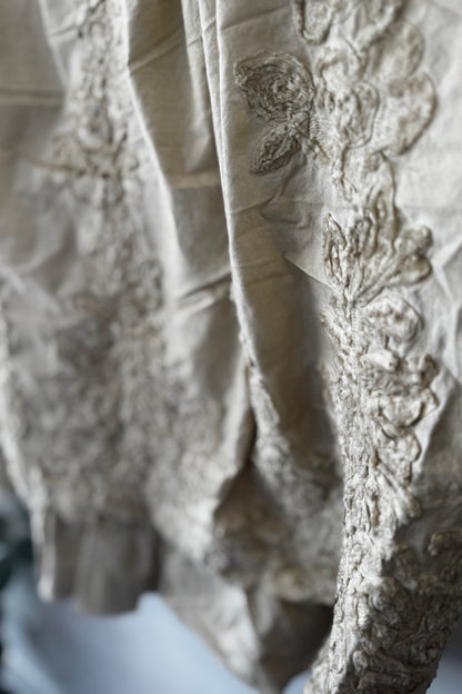 Floral Imprint Skirt Tea Stain