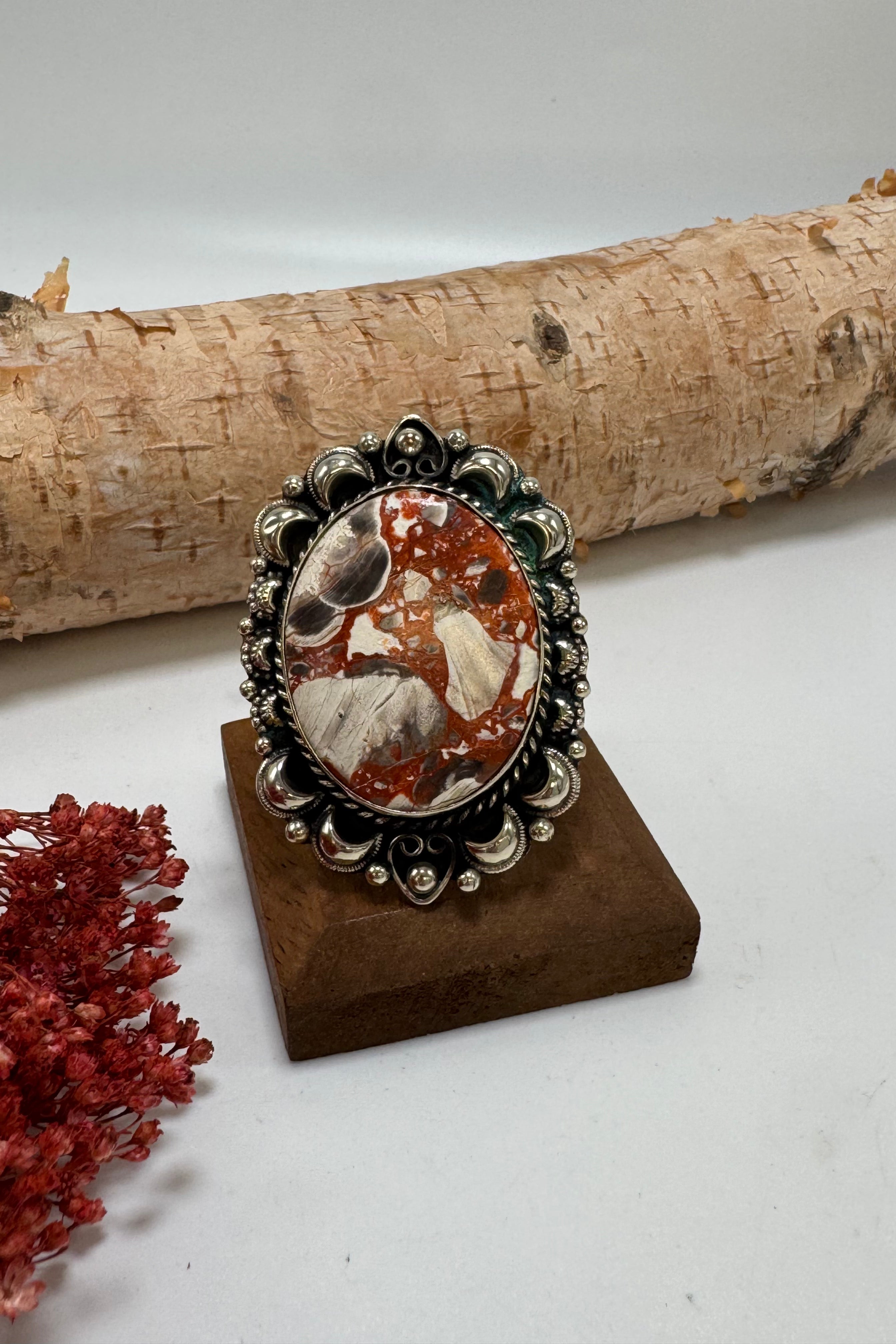 Drop Paint Stone Ring