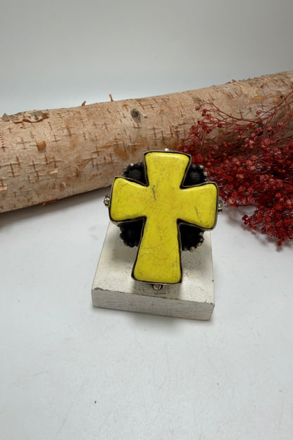 Yellow Cross Ring