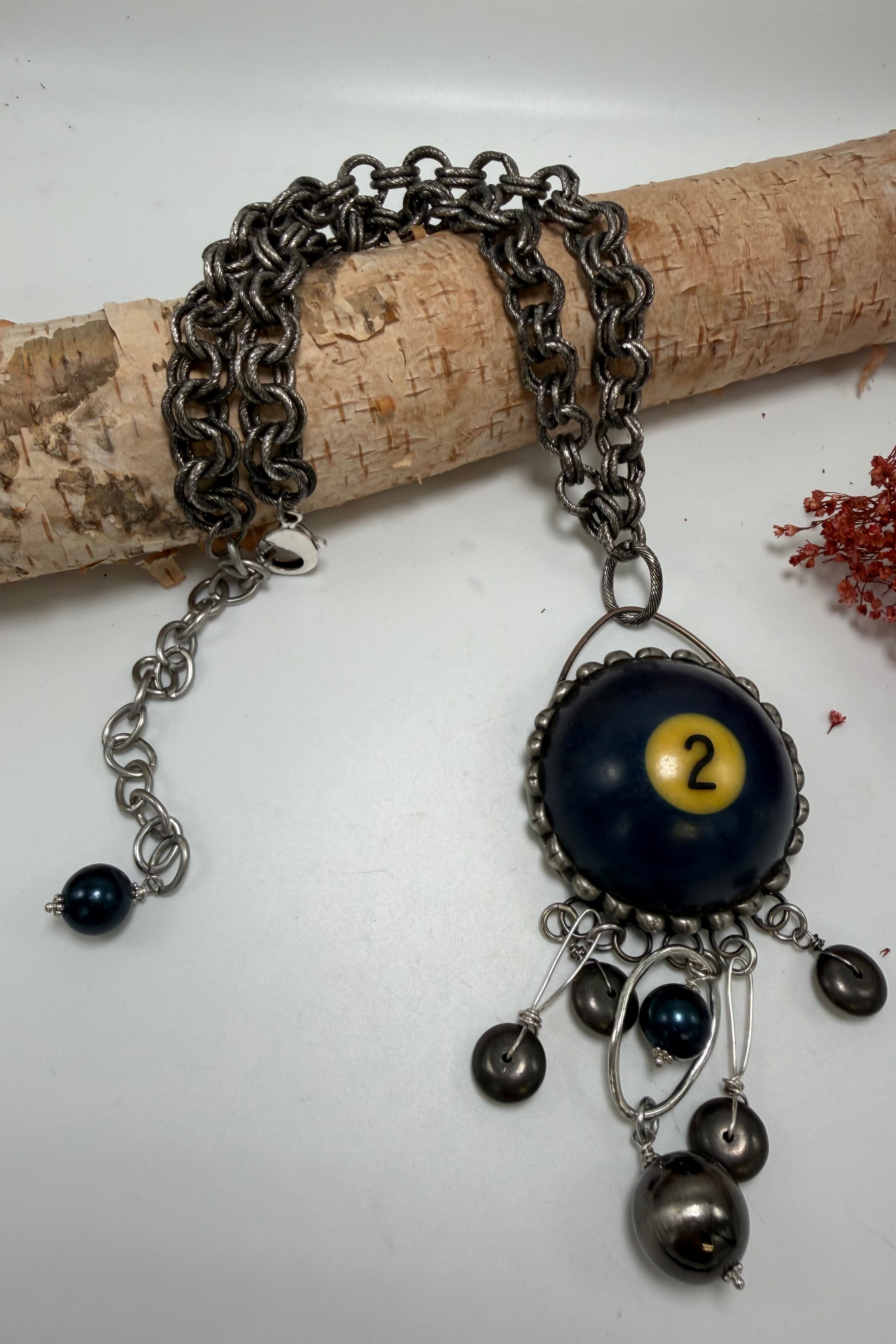 Giant Pool Ball Necklace