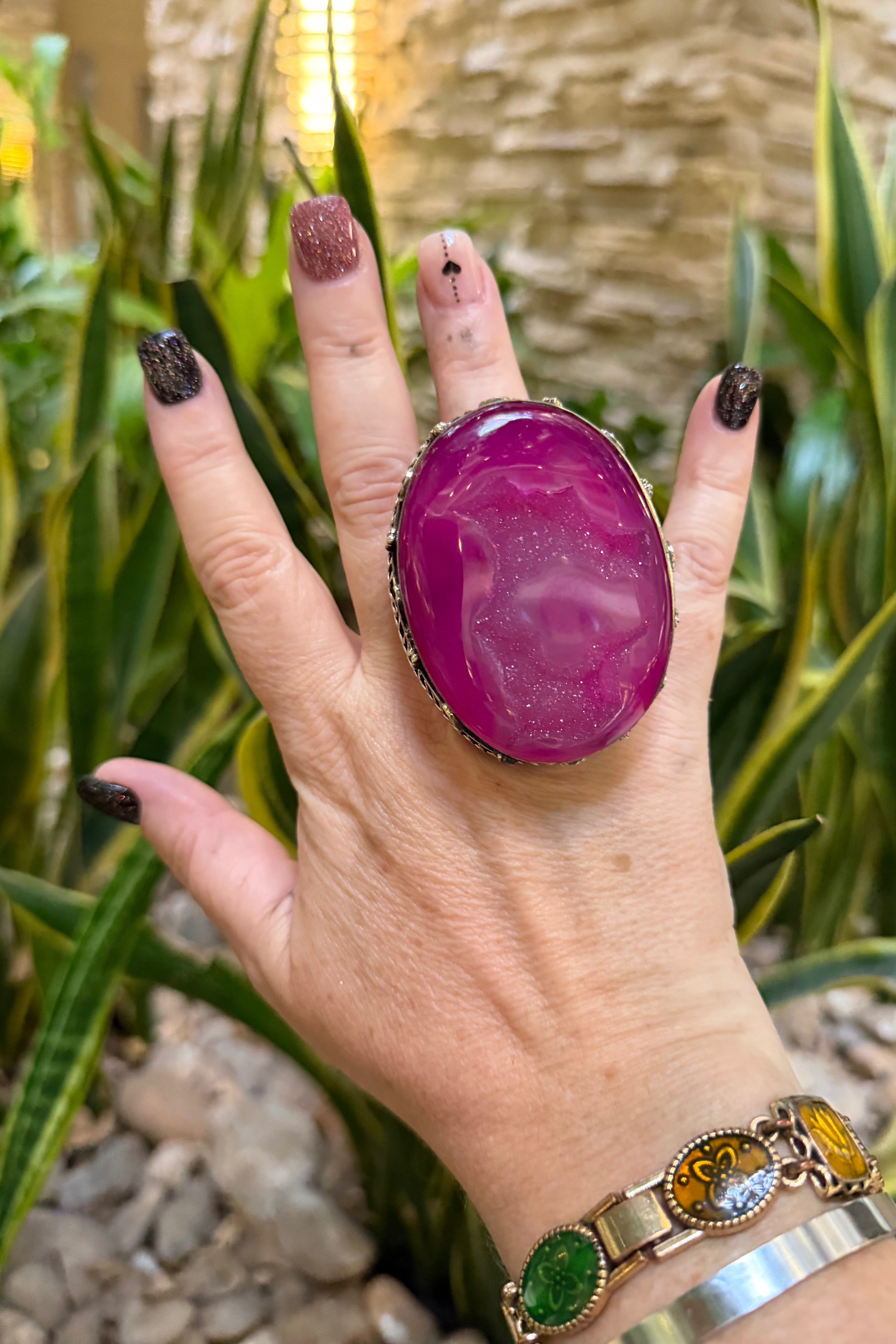 Hello Pink Orb Ring(L)