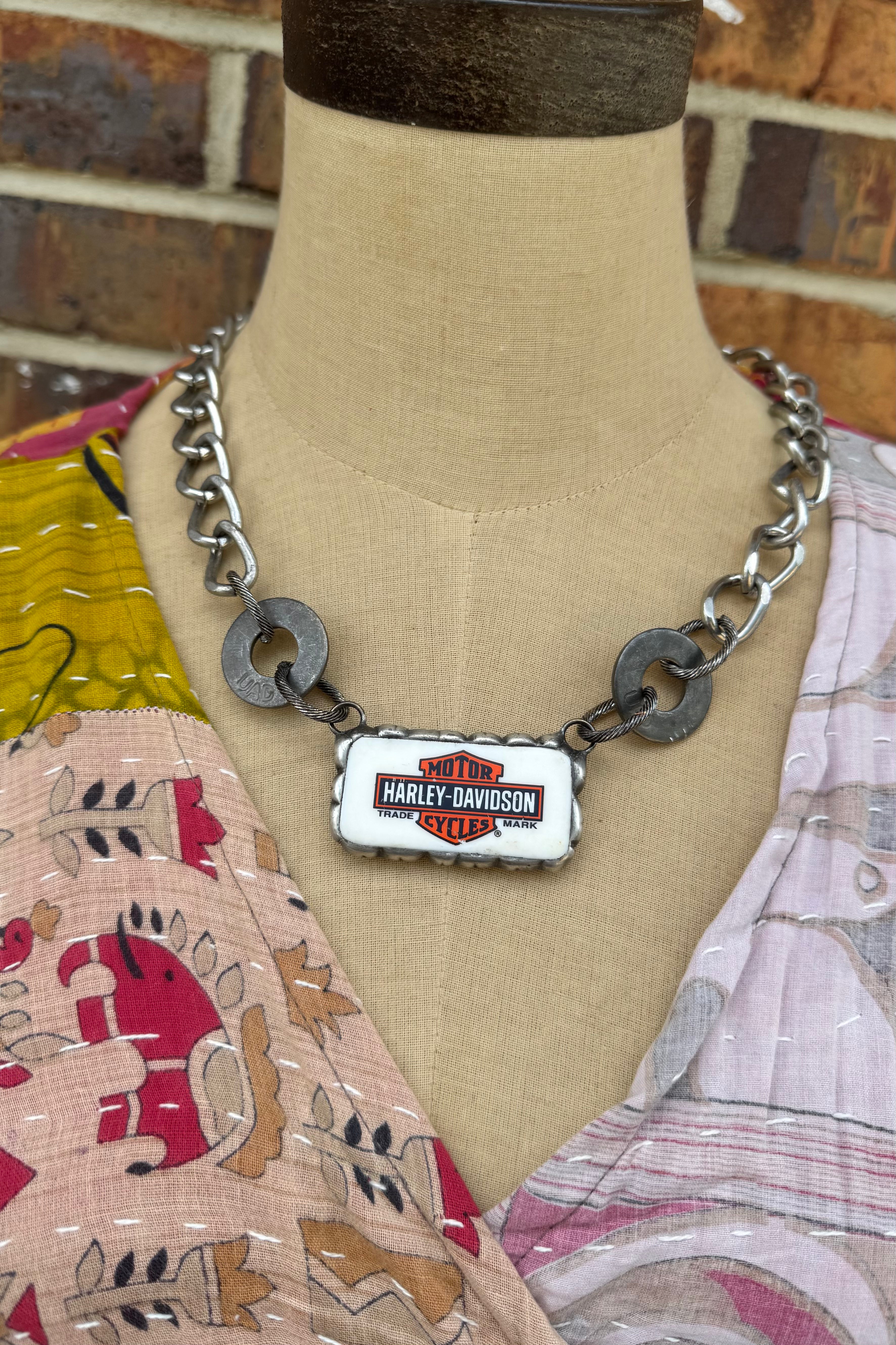 Dominos Harley Davidson Necklace