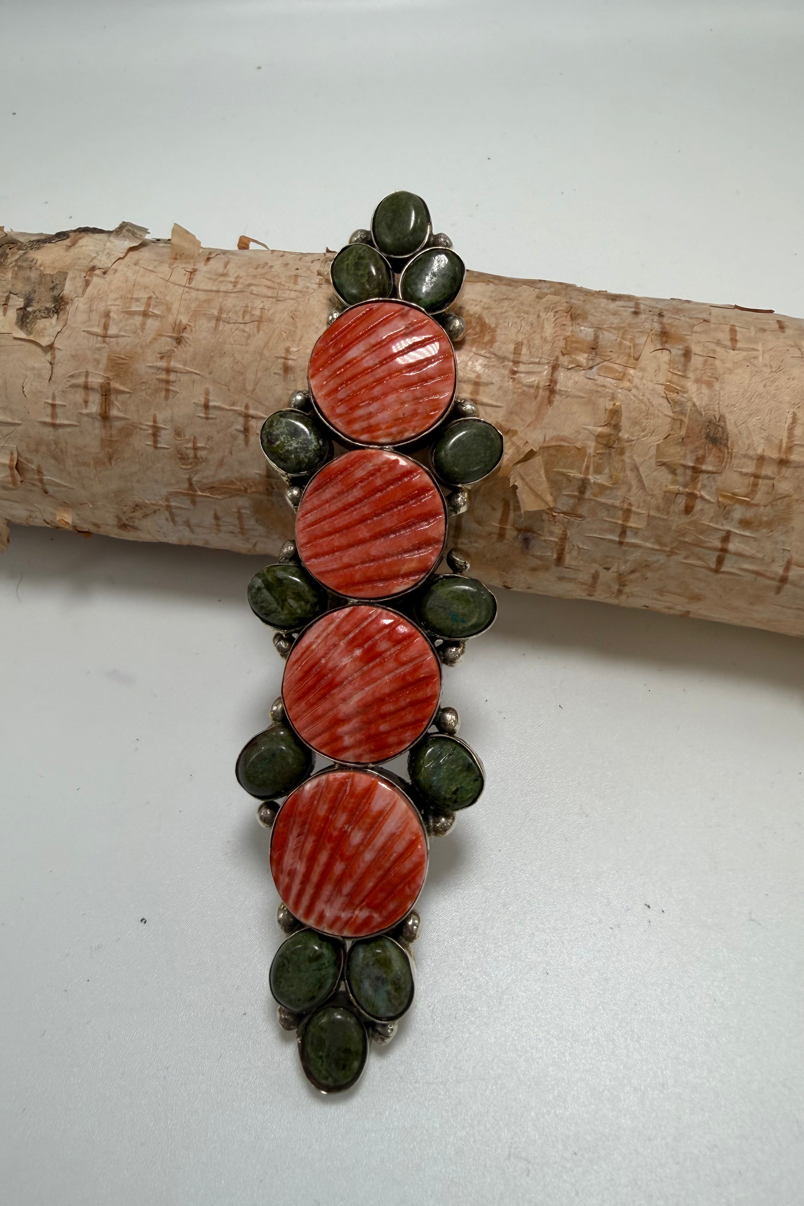 Shell & Agate Long Statement Ring