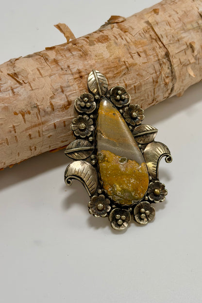 Bumble Jasper Tear Drop Ring