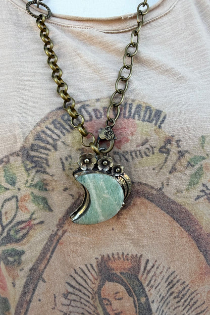 The Crescent Blue Moon Necklace
