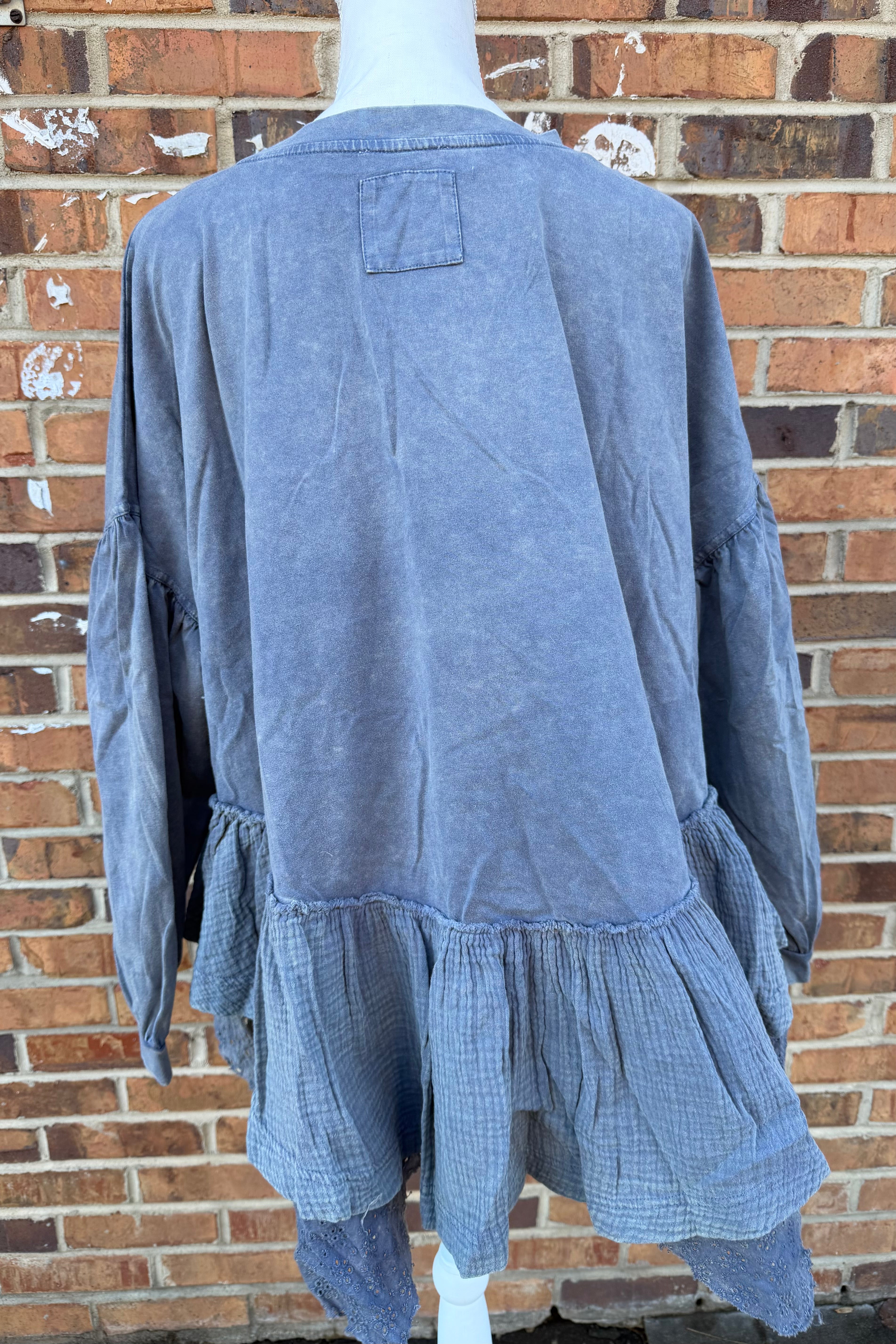 FINAL SALE Cozy Blue Blouse