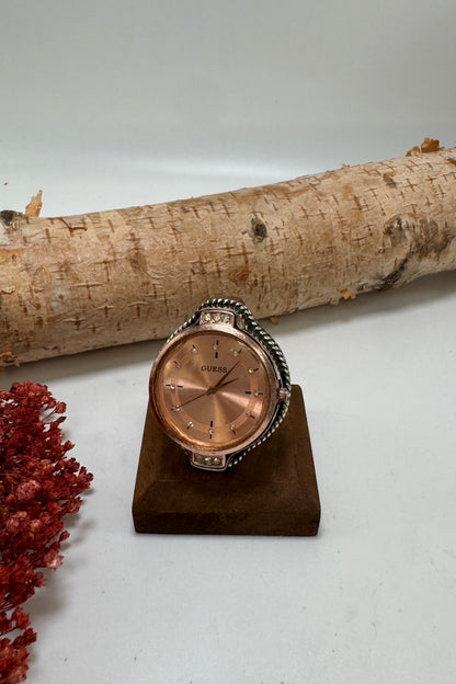 Rosey Time Watch Ring
