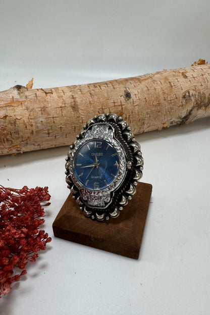 Geo Blue Watch Ring