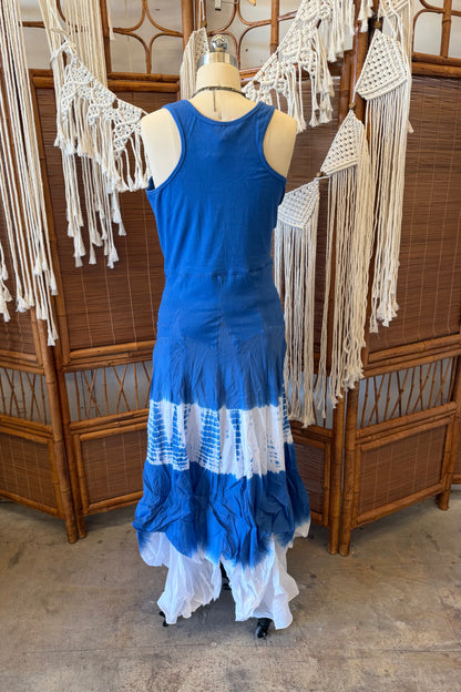 Blue Tie Dye Dress