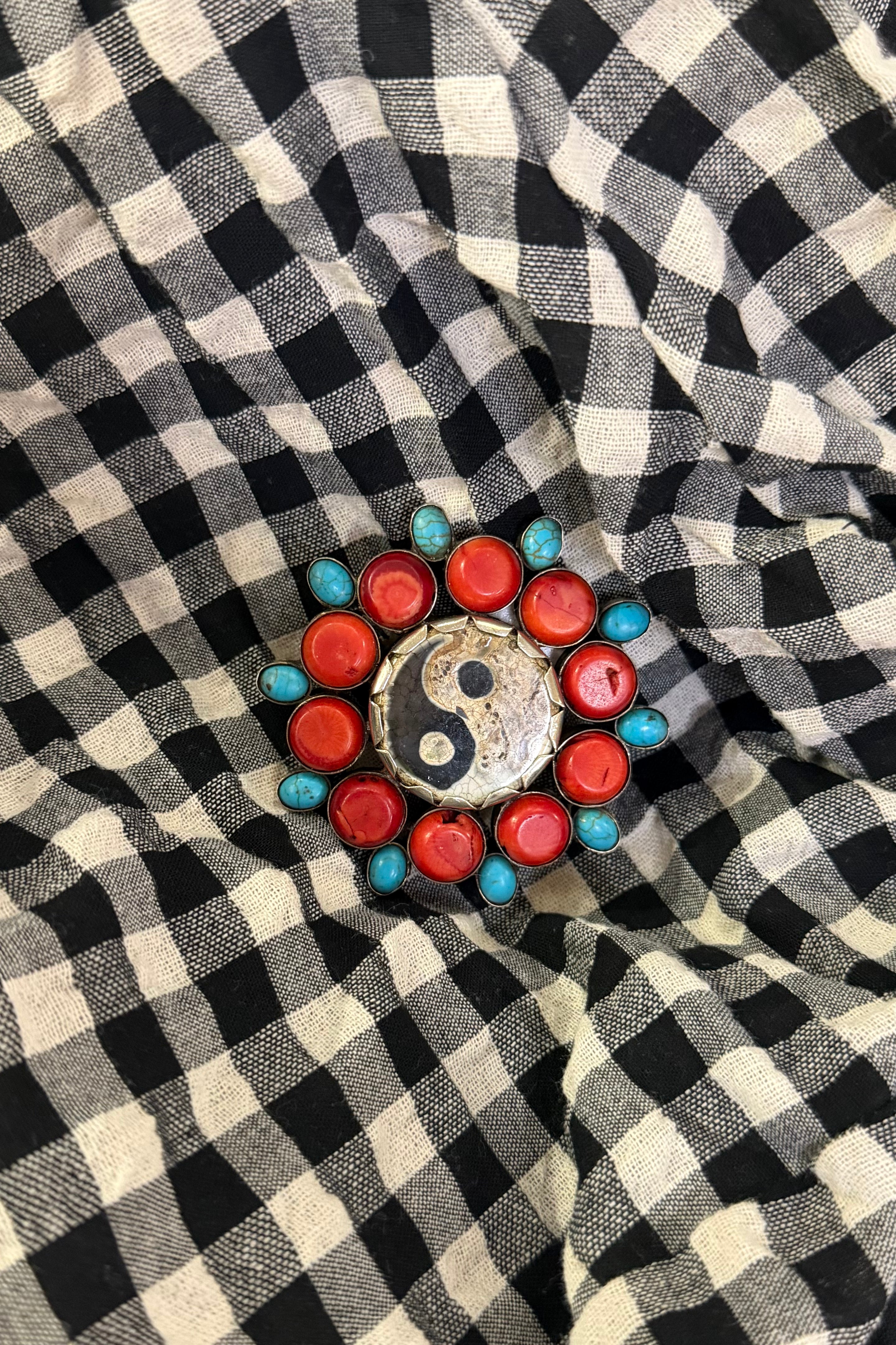 Red & Blue Yin Yang Ring